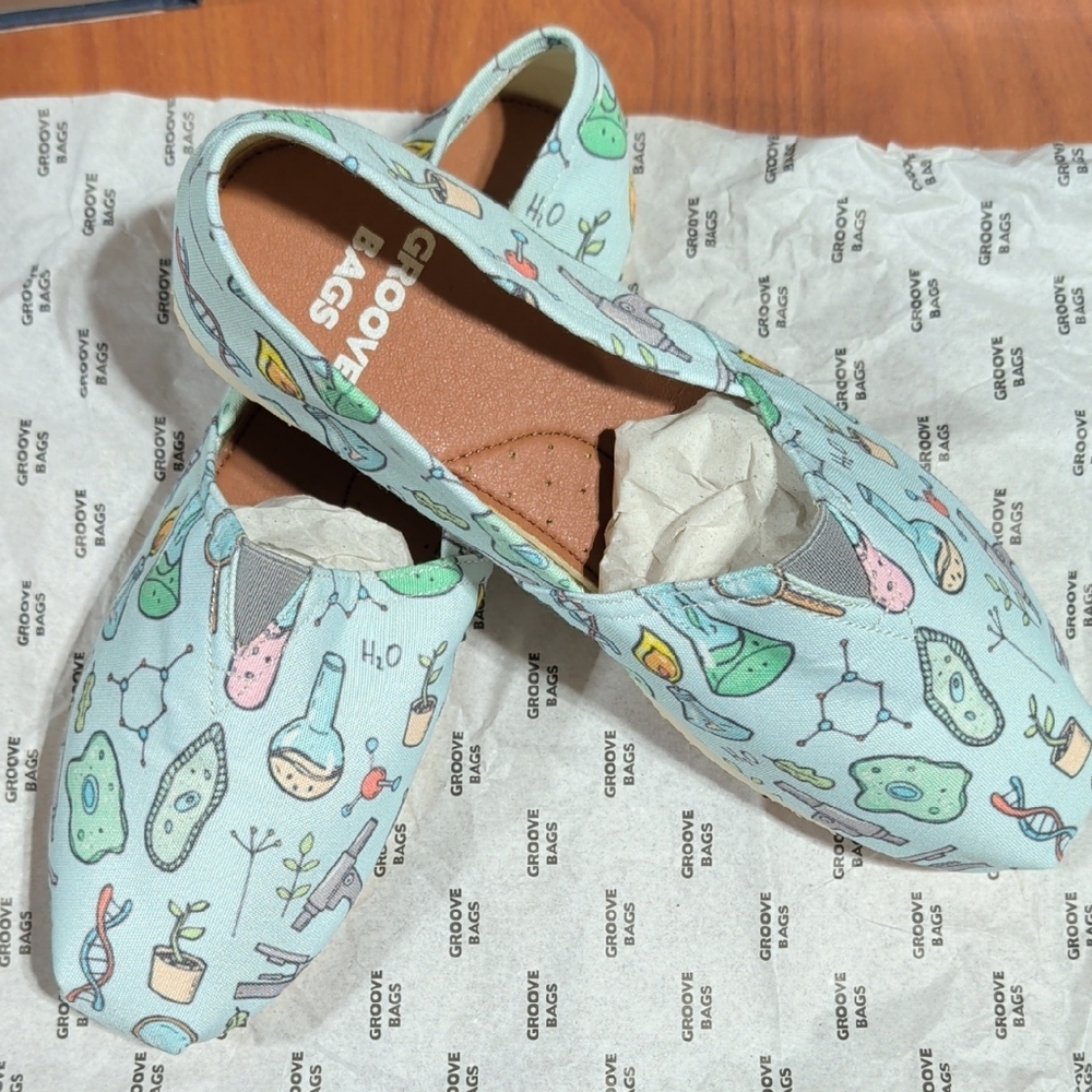 Groove Science Print Flats - Light Blue